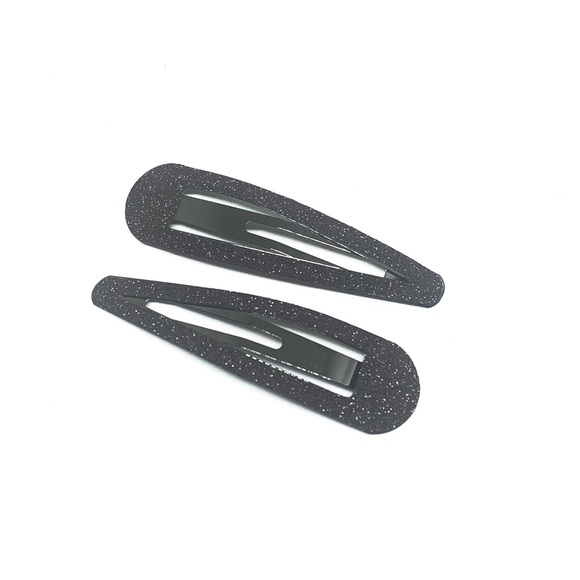 XL Metal Glitter Snap Clips (2pc Set) - Picture 3 of 3